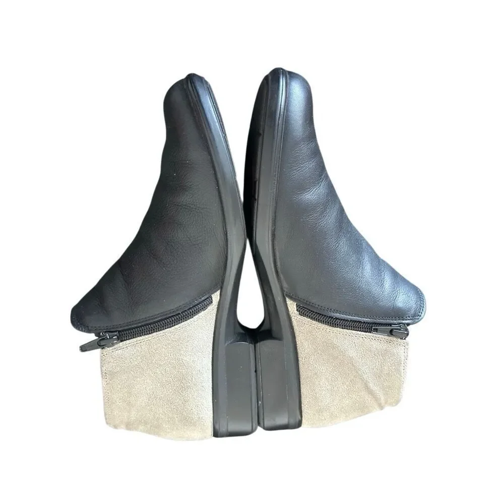 NAOT Helm Gray Black Ankle Boots Size 39 US 8-8.5